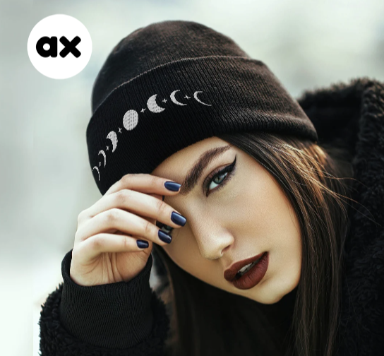 MOON PHASE • CUFFED BEANIE HAT